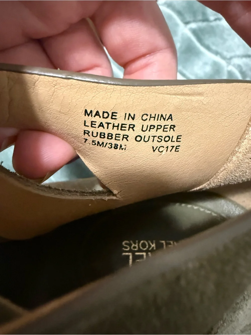Michael Kors olive suede
